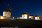 Windmills in the night